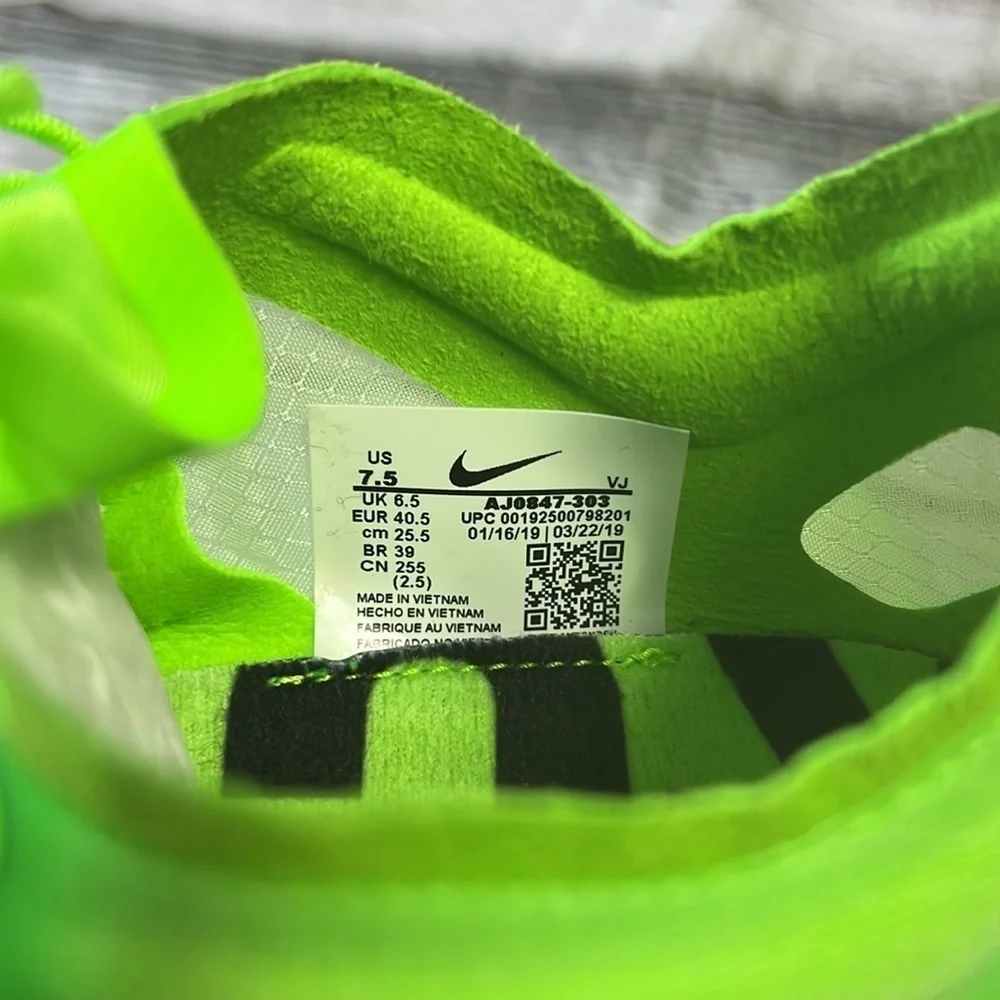 Nike Zoom Victory Volt Track Field Shoes Neon Green/Blue Varsity Junior Size 7.5
